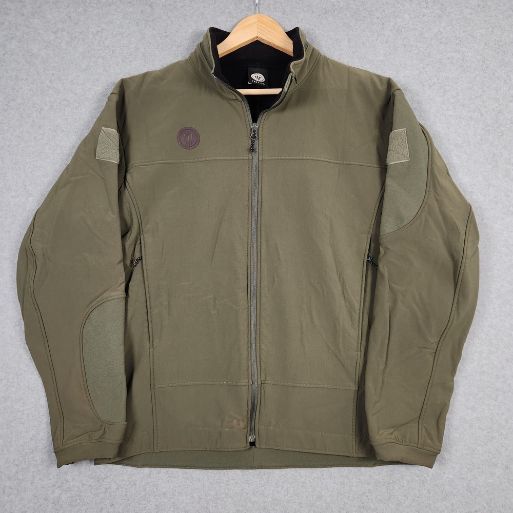 Wild Things Jacket Mens Medium Green OD Soft Shell SO Tactical Hidden Hood USA